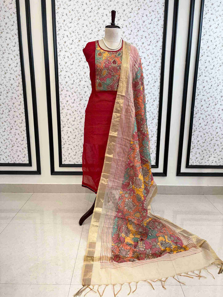 Formal Chanderi Unstitched suits