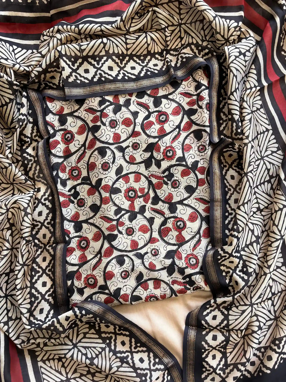 best maheshwari silk unstitched suit for casual wear