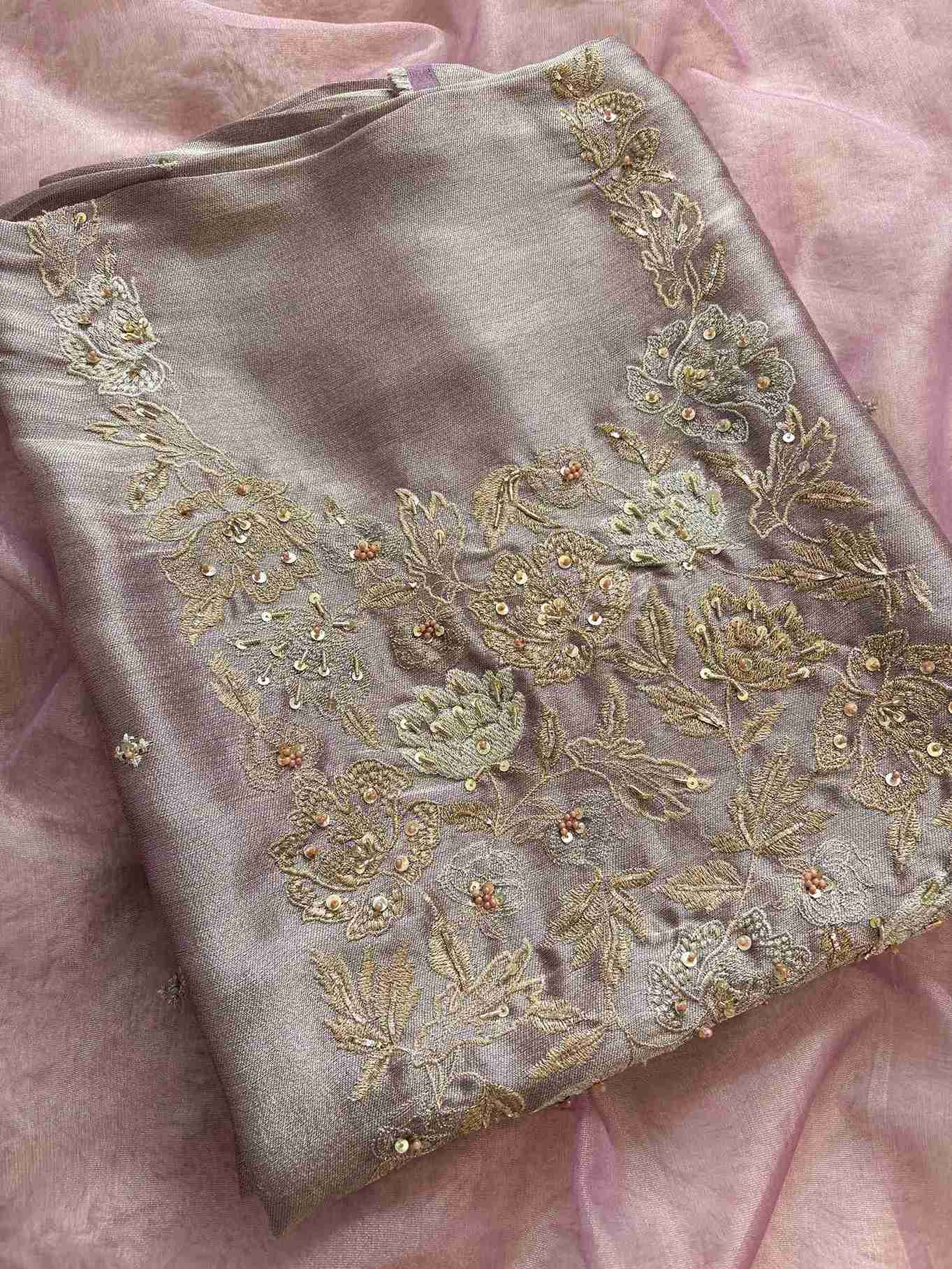 Very Elegant party wear unstitched suit - The Zareesh