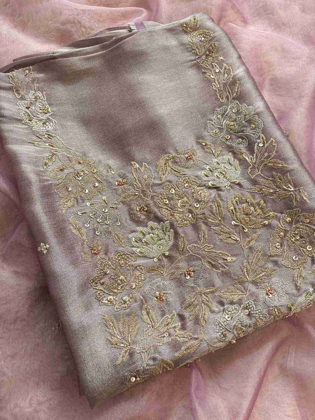 Very Elegant party wear unstitched suit - The Zareesh