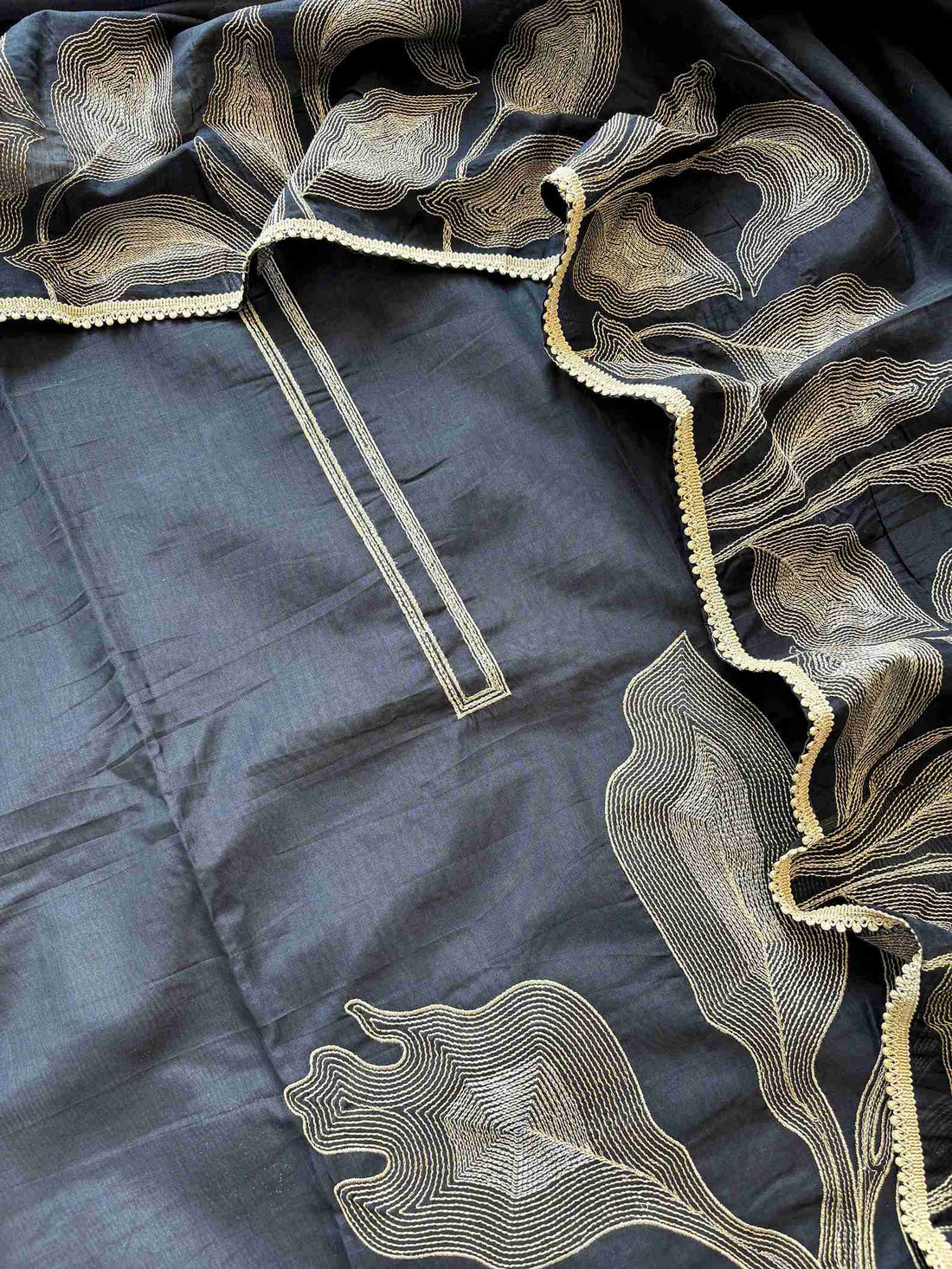 Cotton chanderi unstitched suits