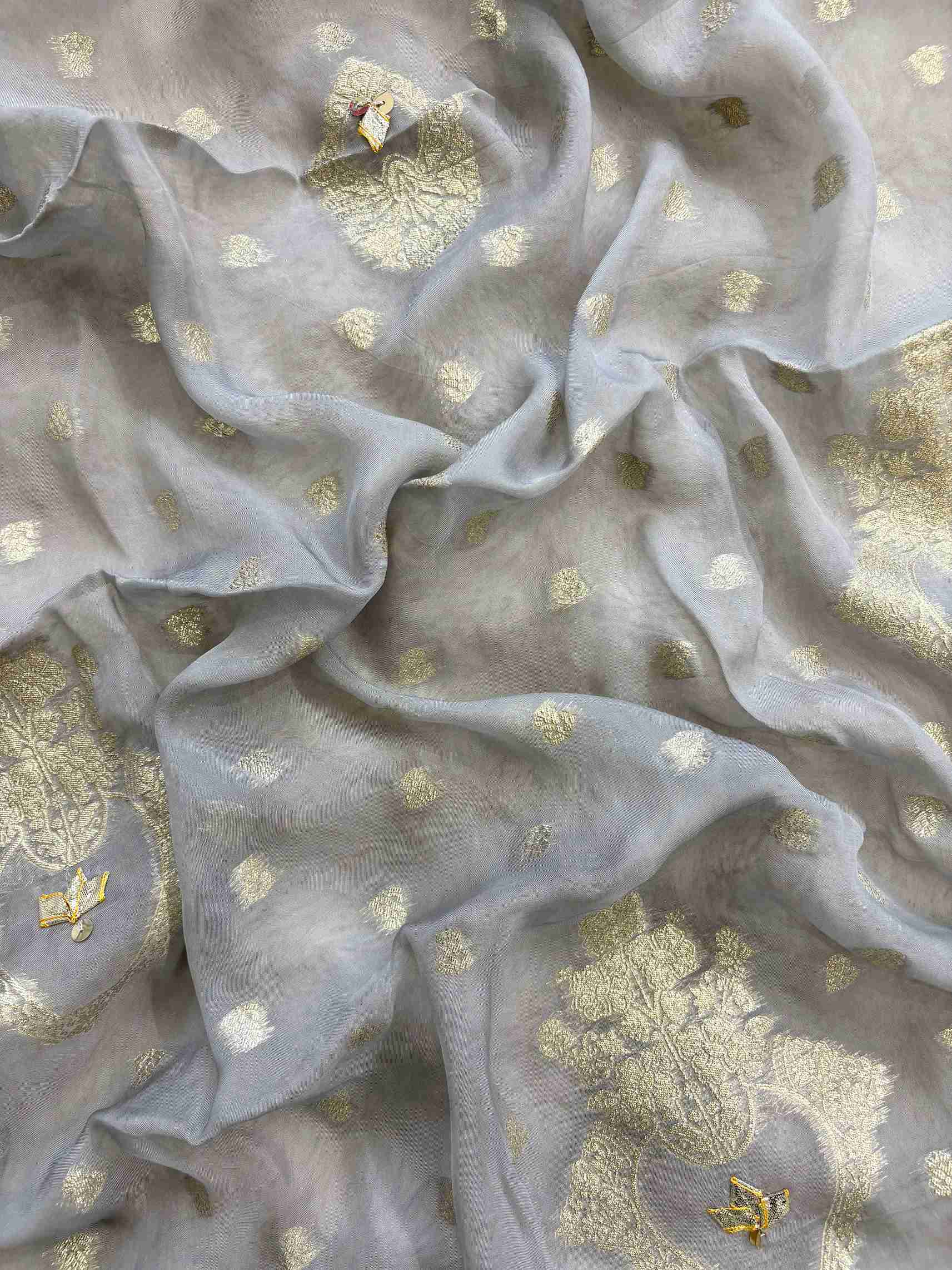 Party wear Gota unstitched suit - The Zareesh