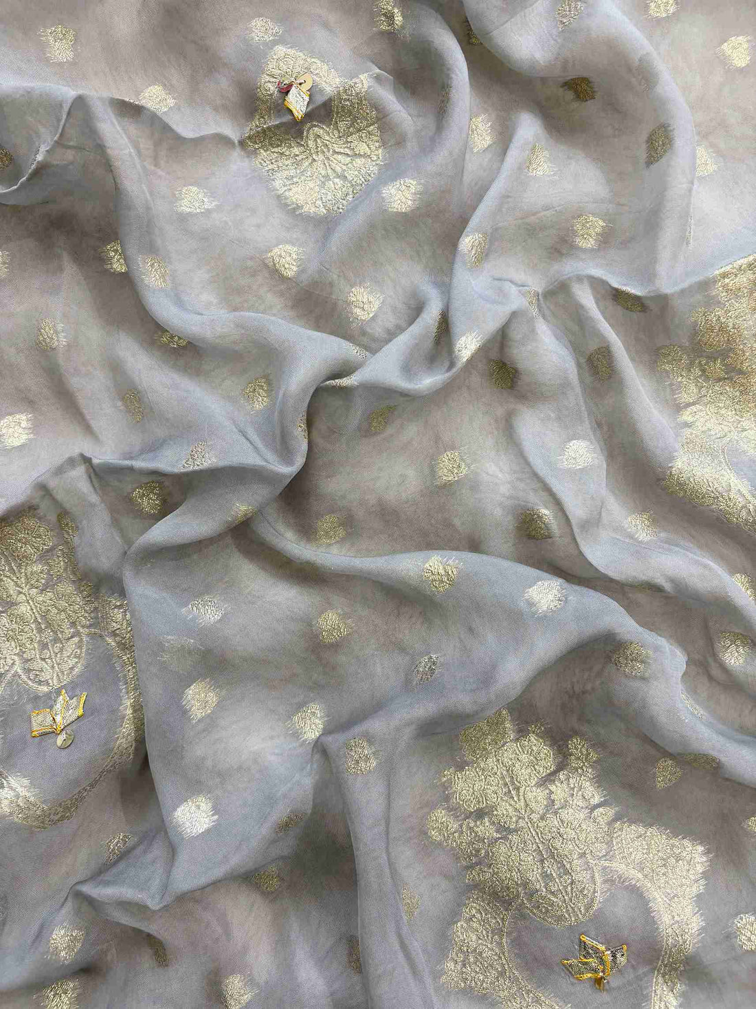 Party wear Gota unstitched suit - The Zareesh