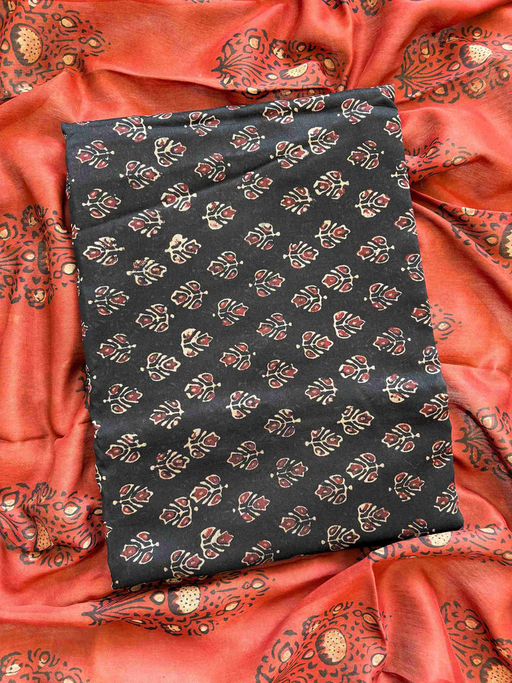 pure maheshwari silk unstitched suit for office wear