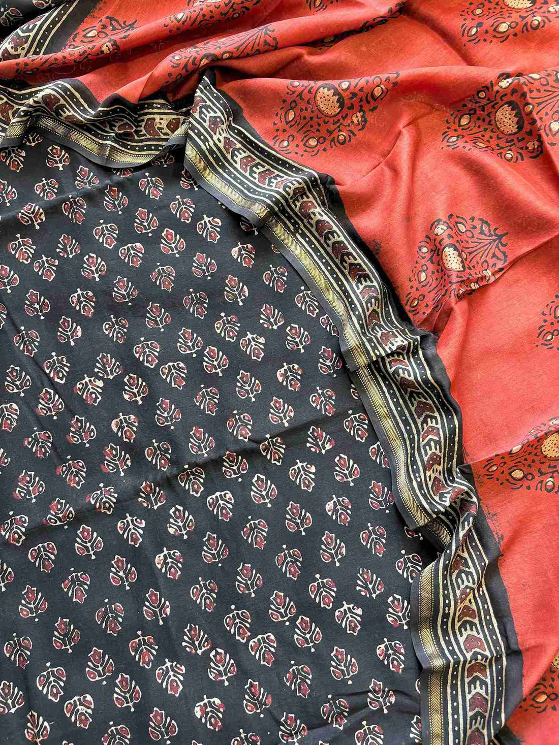 pure maheshwari silk unstitched suit for office wear