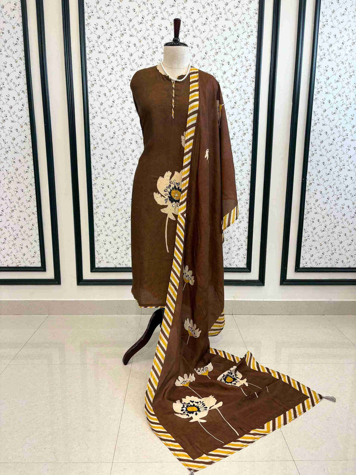 Russian Silk Digitally Printed unstitched suit - The Zareesh