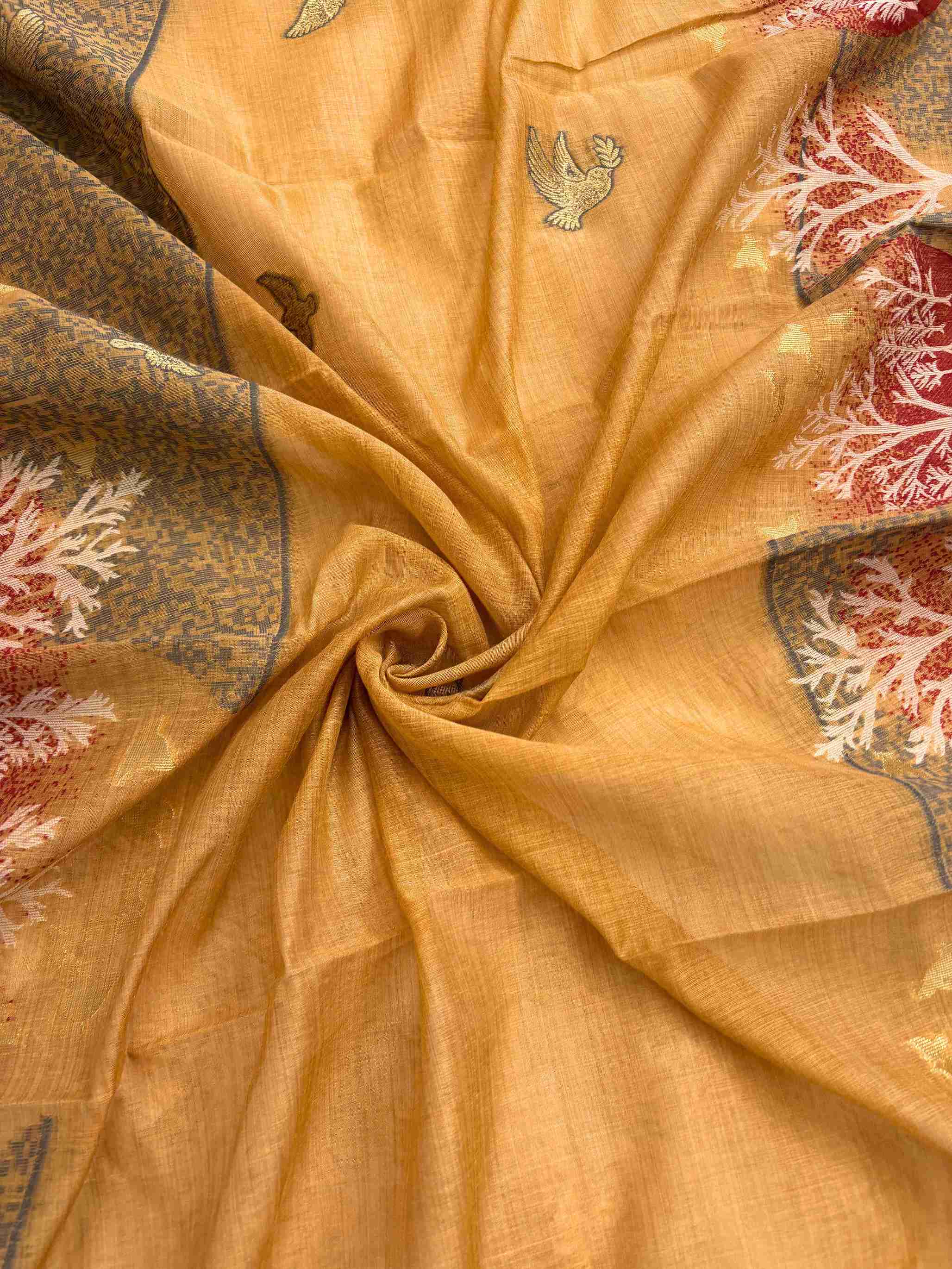 Pure Jaamdani Semi Formal Unstitched Suit - The Zareesh