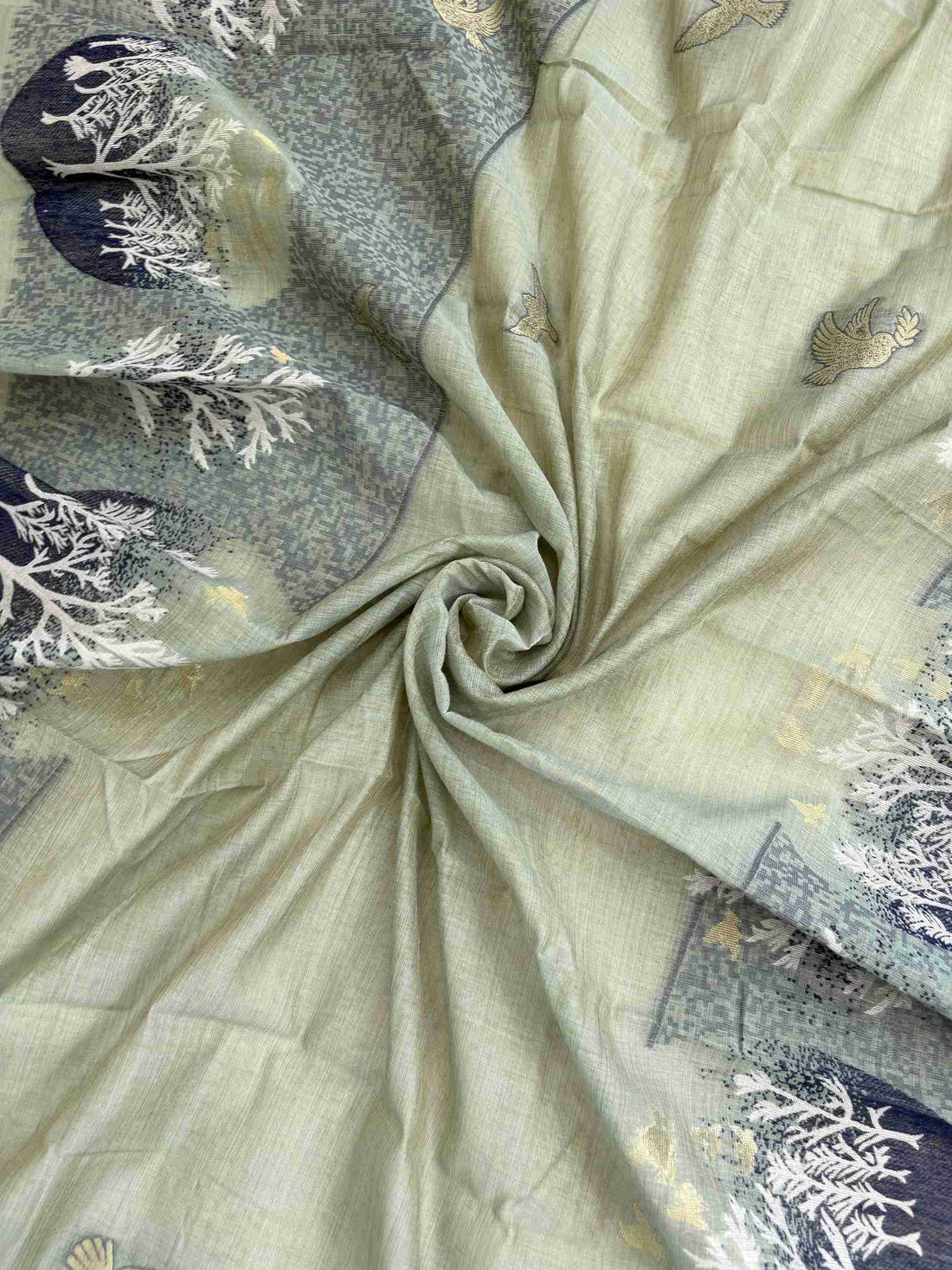 Pure linen unstitched suit for office wear