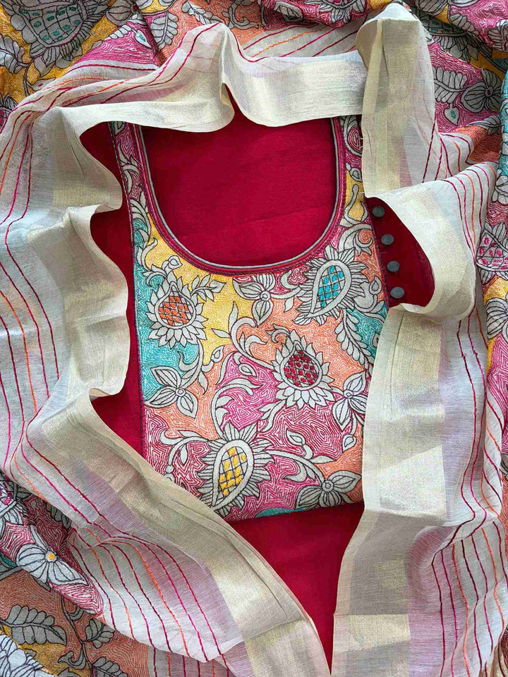 Formal Chanderi Unstitched suits