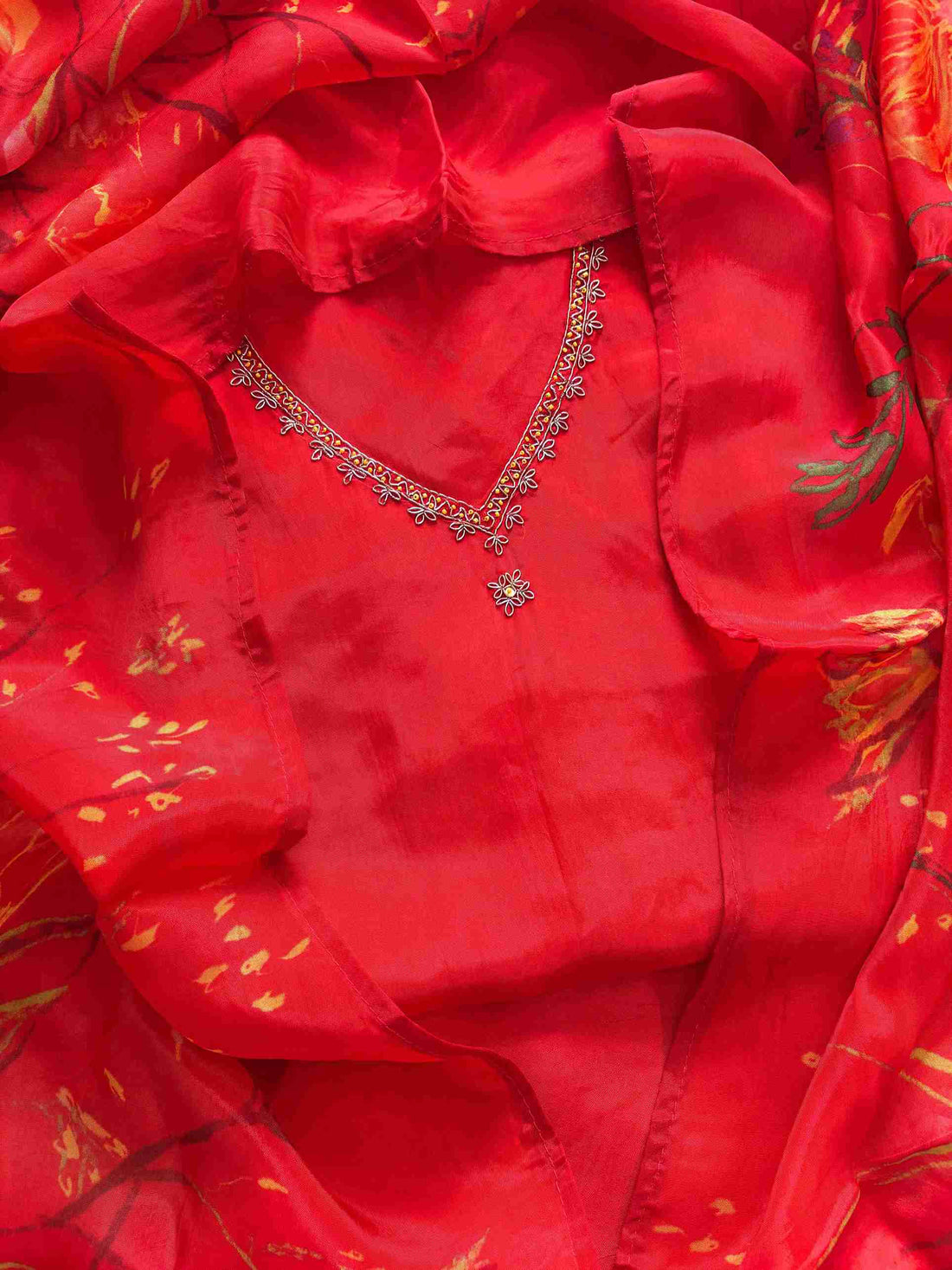 Party wear dress material in glass tissue - The Zareesh