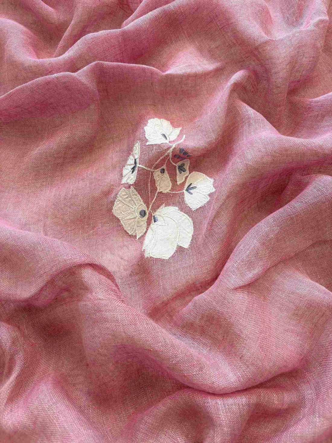 Formal Wear Soft cotton Linen shirt with applique work - The Zareesh