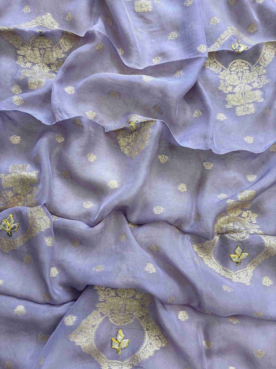 Party wear Gota unstitched suit - The Zareesh