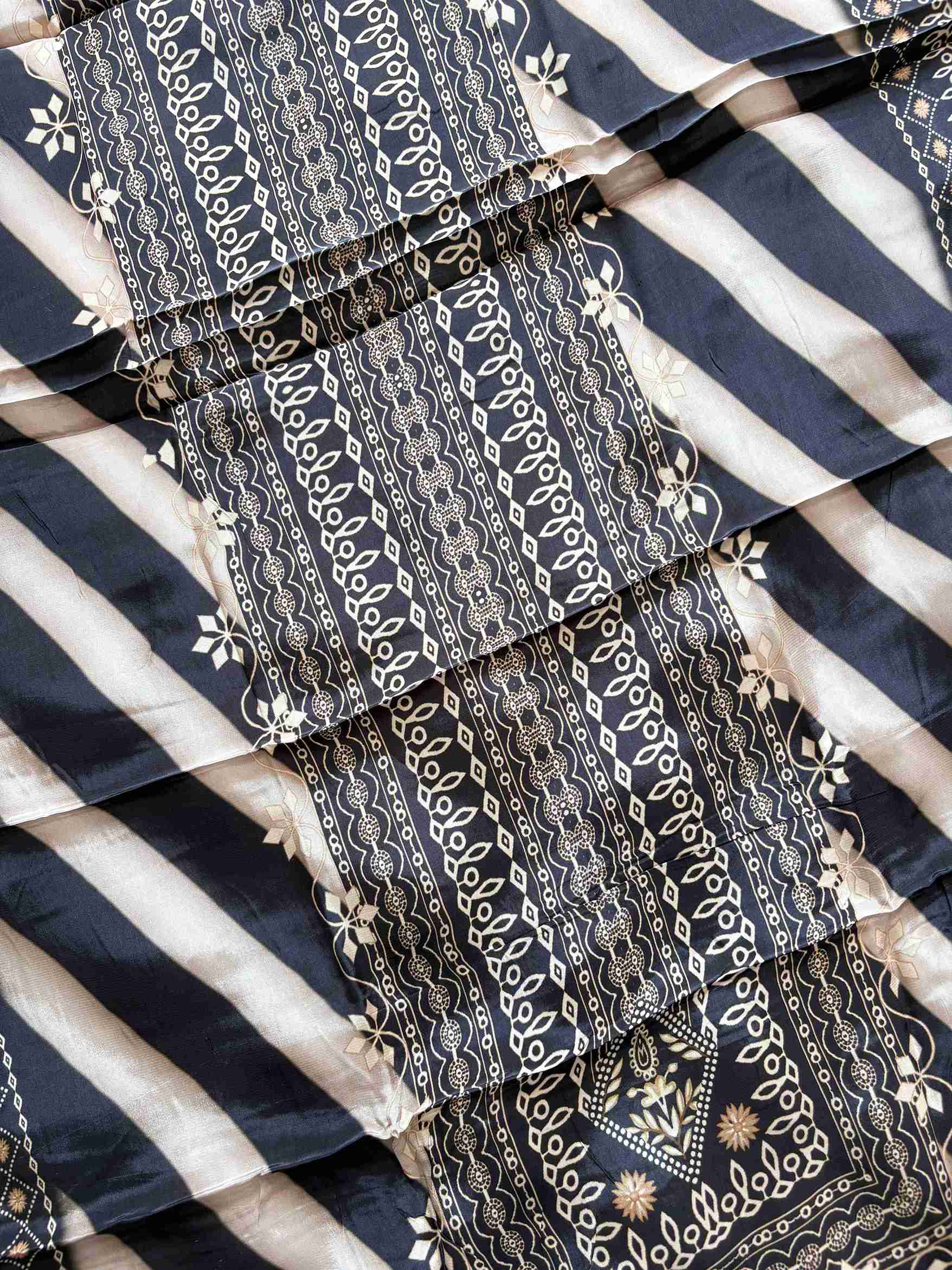 Striped Crepe Unstitched suits - The Zareesh