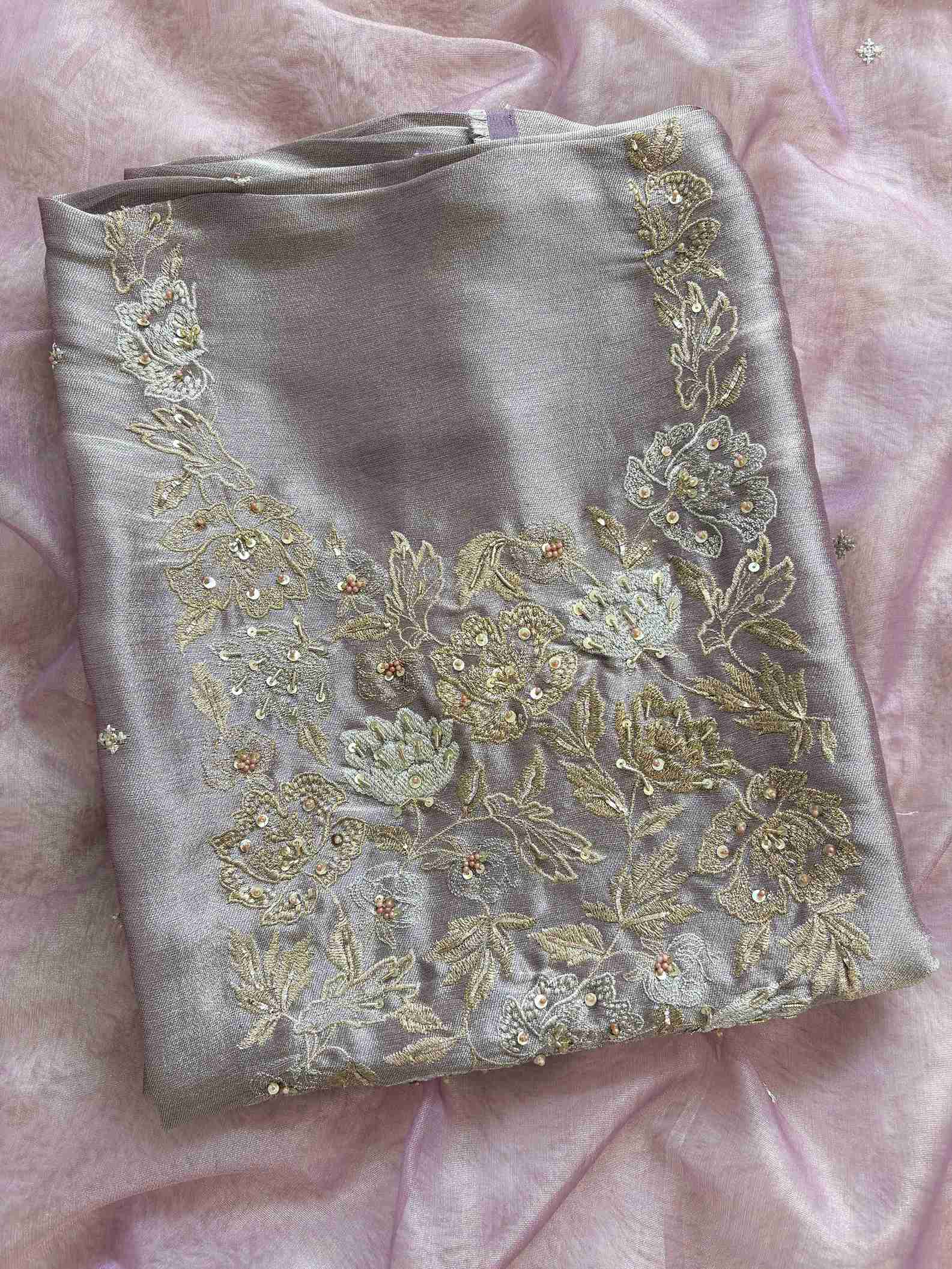 Very Elegant party wear unstitched suit - The Zareesh