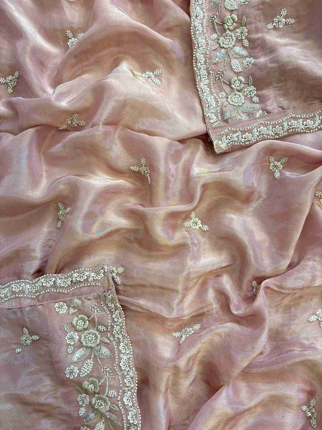 Designer Inspired Pure Soft Tissue Party and Wedding Wear Unstitched Suit