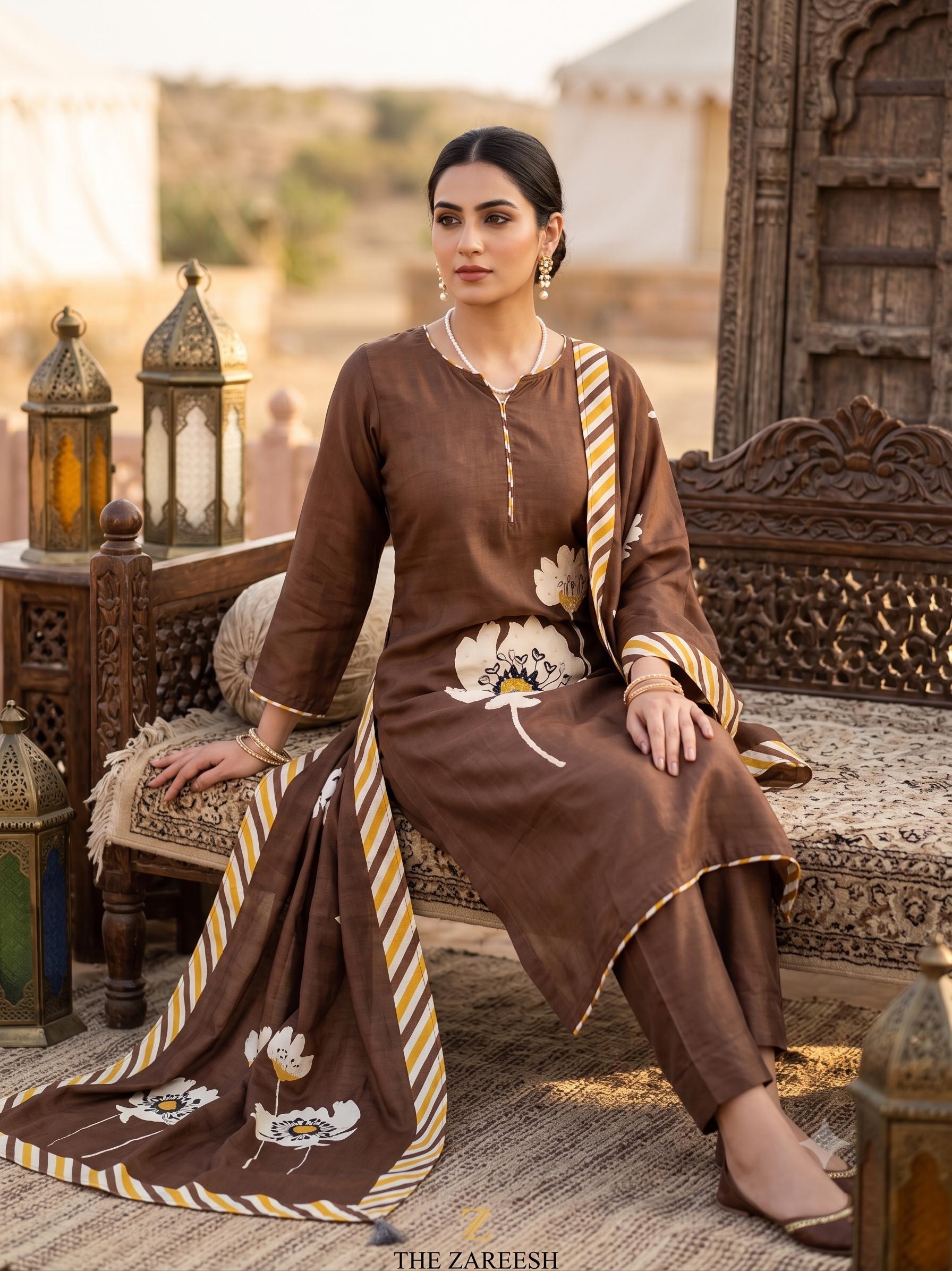 Russian Silk Digitally Printed unstitched suit - The Zareesh