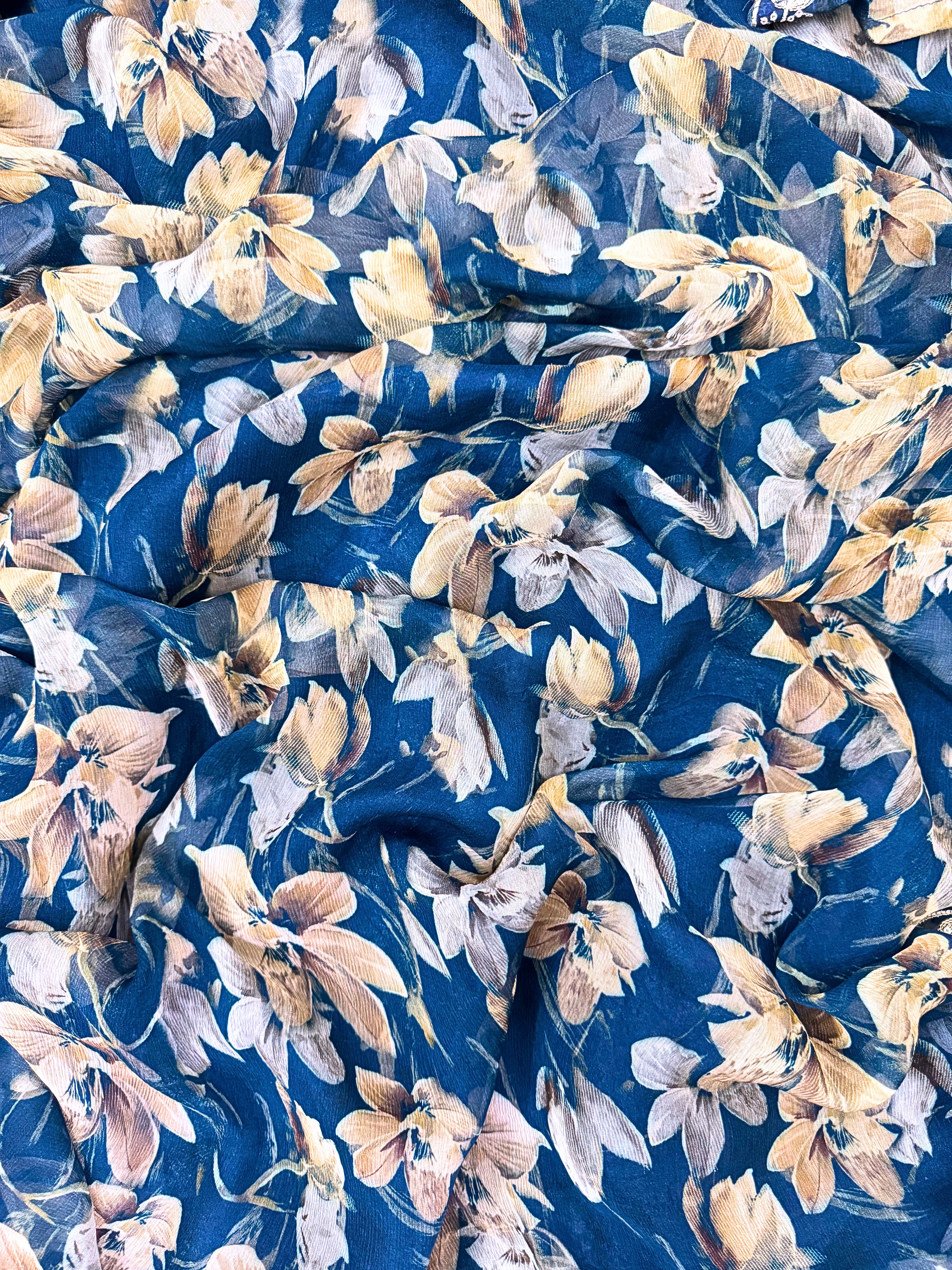 Tissue suit with Floral Printed Dupatta