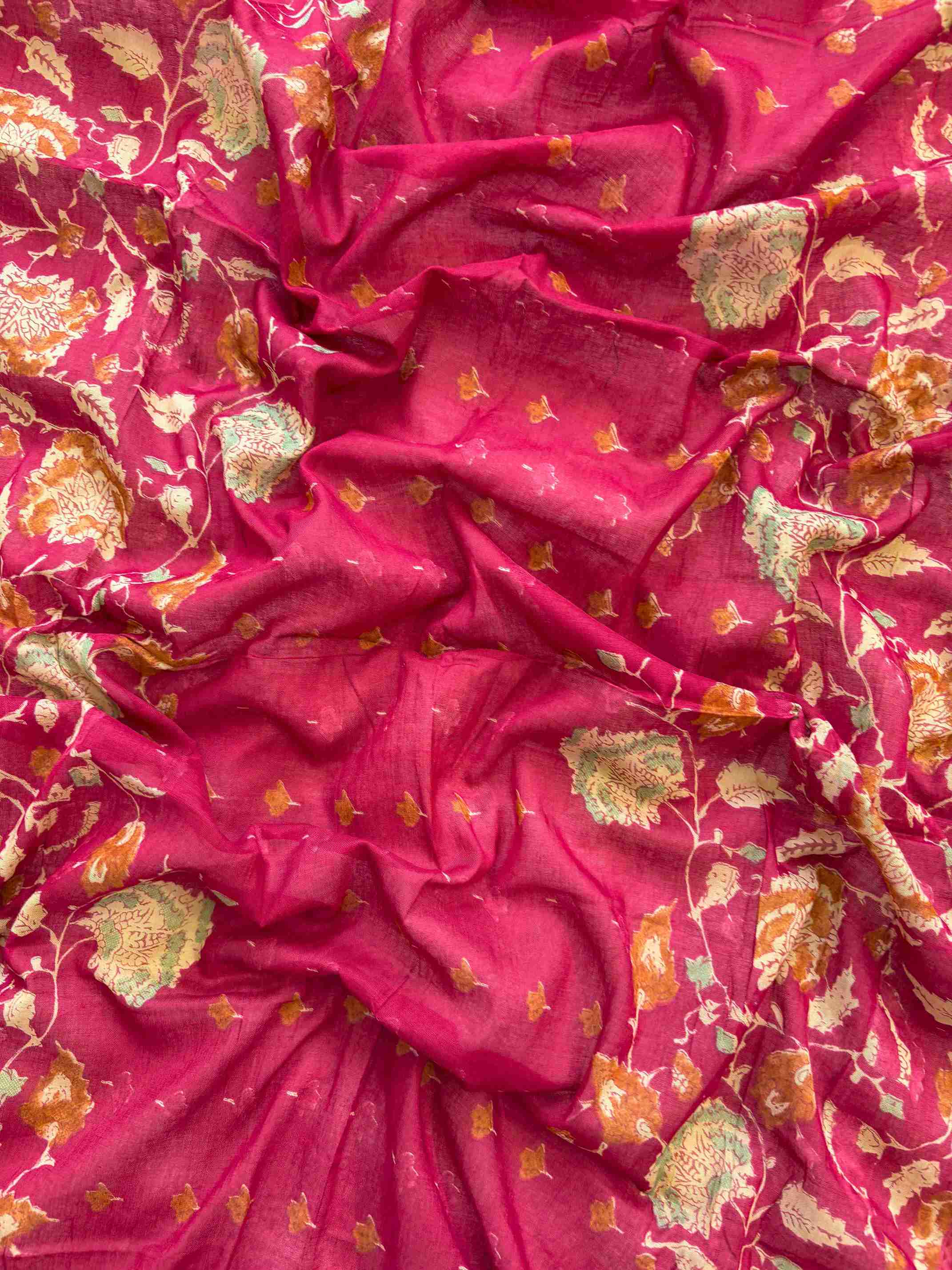 Cotton with lace work unstitched suit- The Zareesh