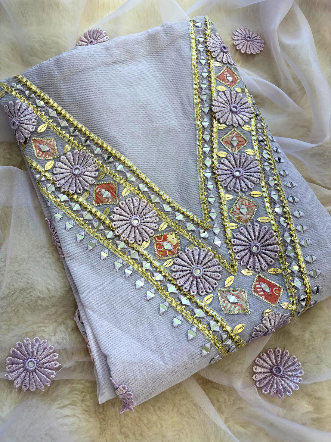 Kota doriya designer unstitched suit - The Zareesh