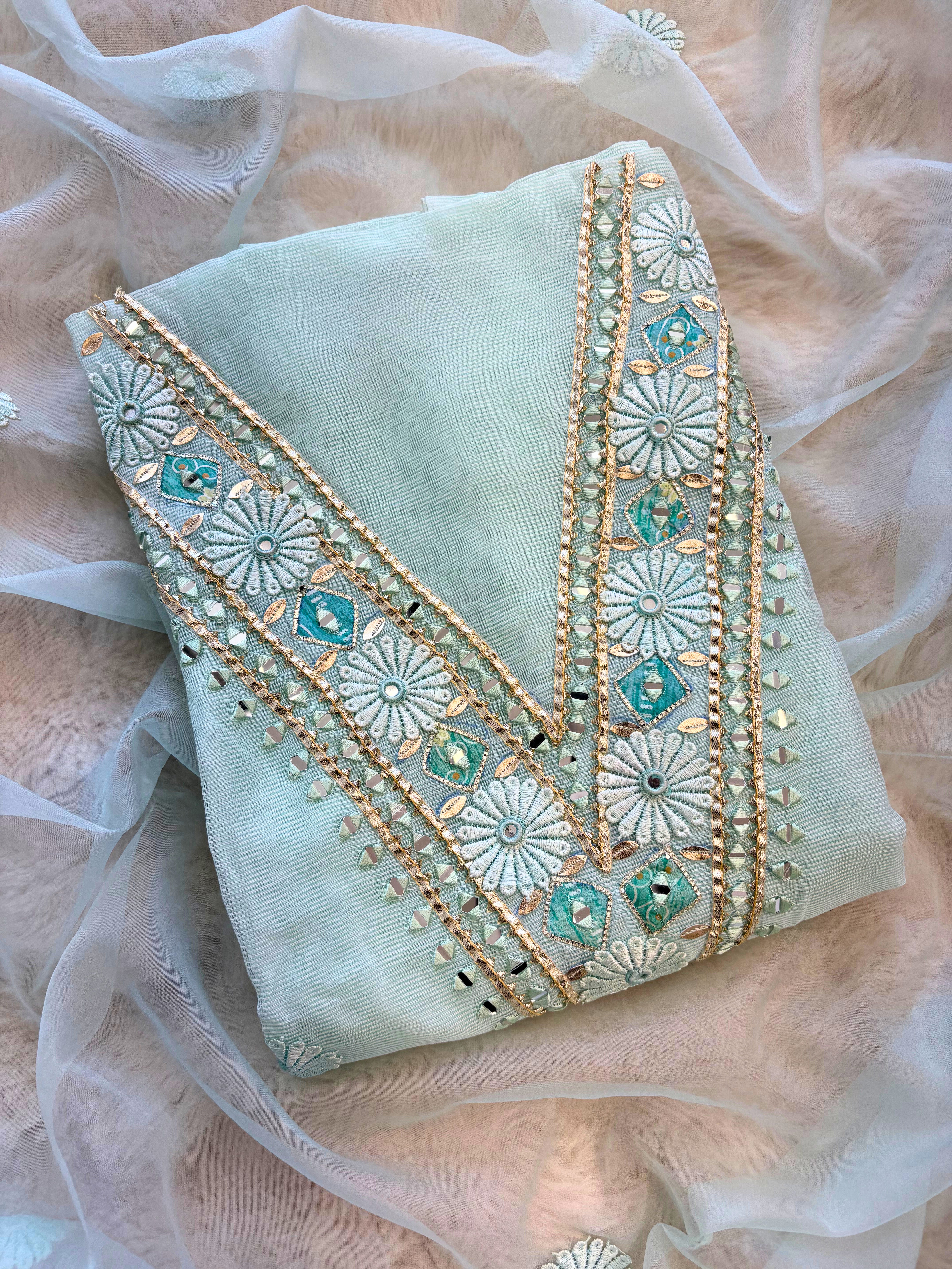 Kota doriya designer unstitched suit - The Zareesh