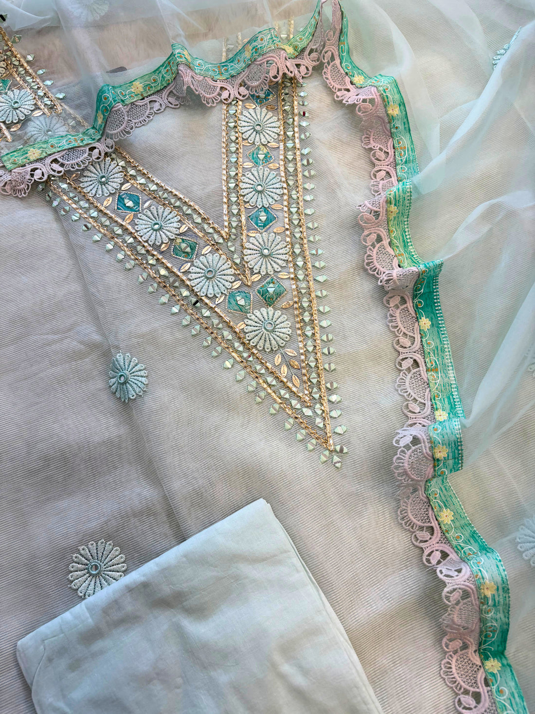 Kota doriya designer unstitched suit - The Zareesh