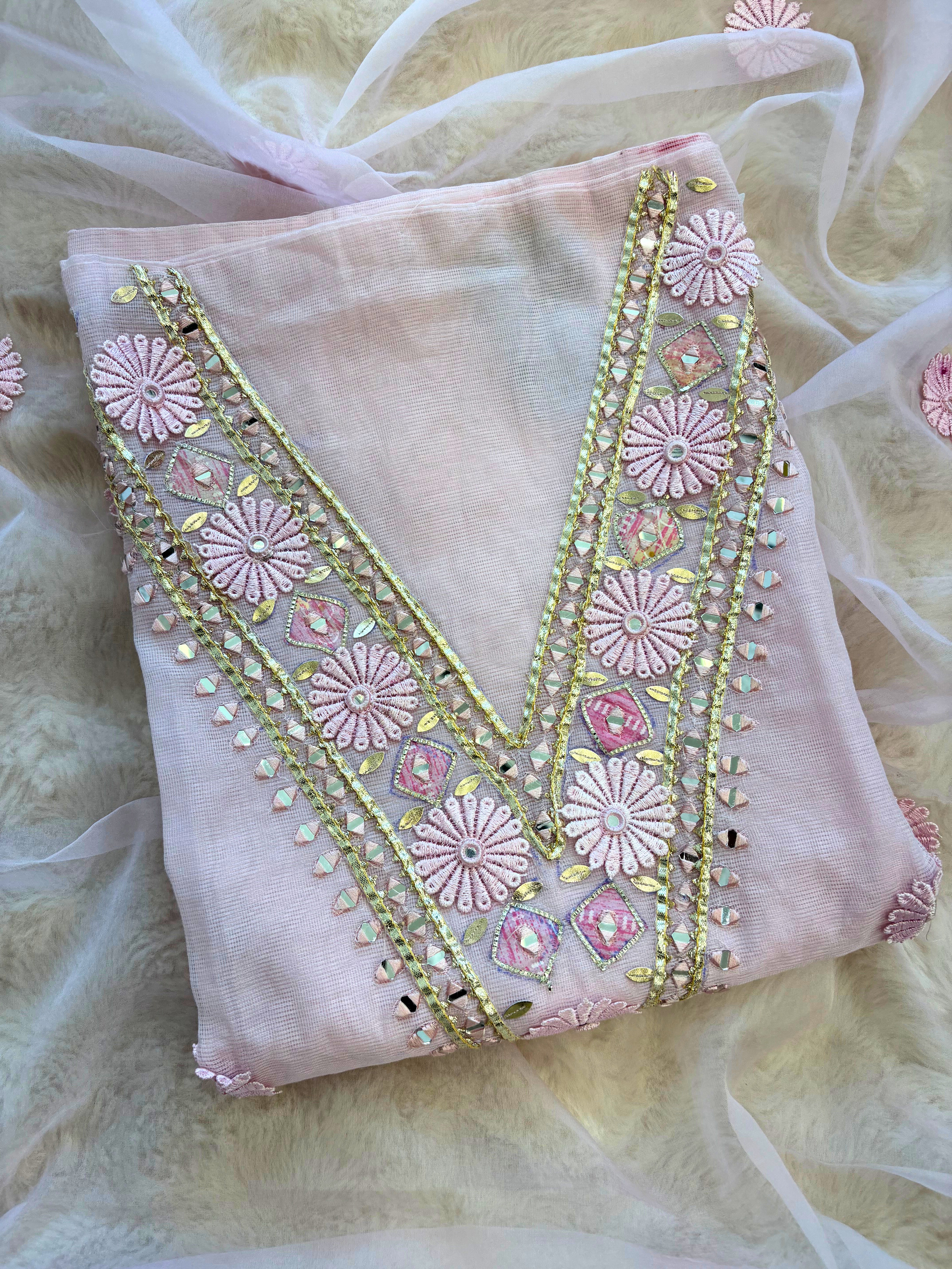 Kota doriya designer unstitched suit - The Zareesh