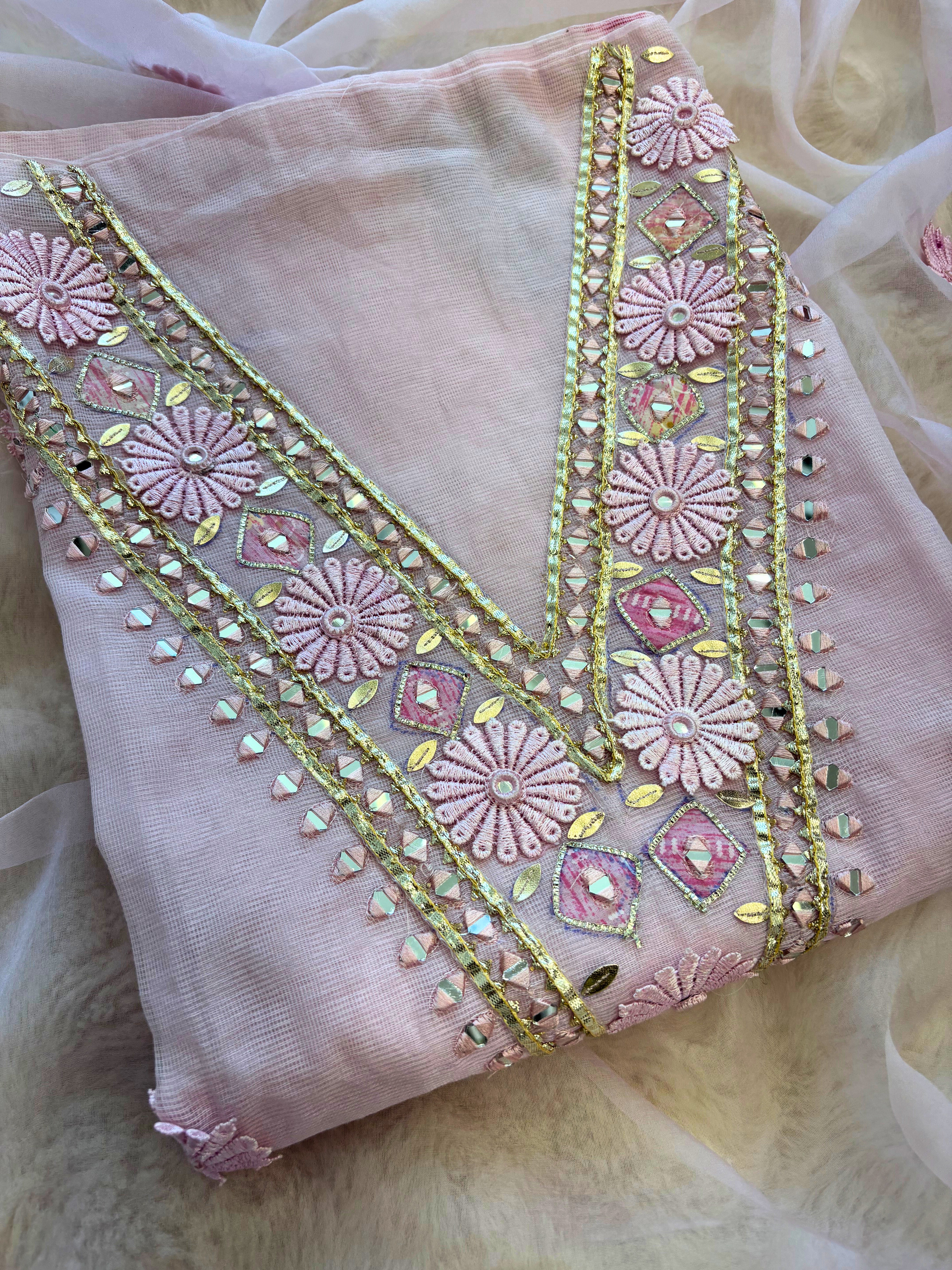 Kota doriya designer unstitched suit - The Zareesh