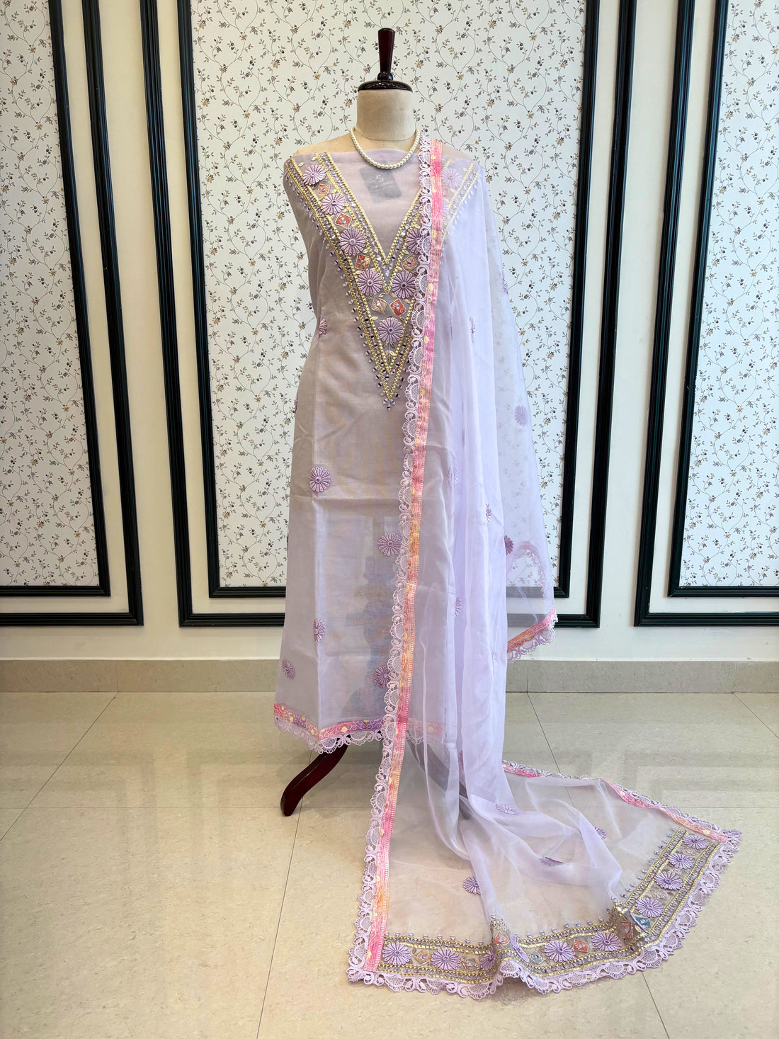 Kota doriya designer unstitched suit - The Zareesh