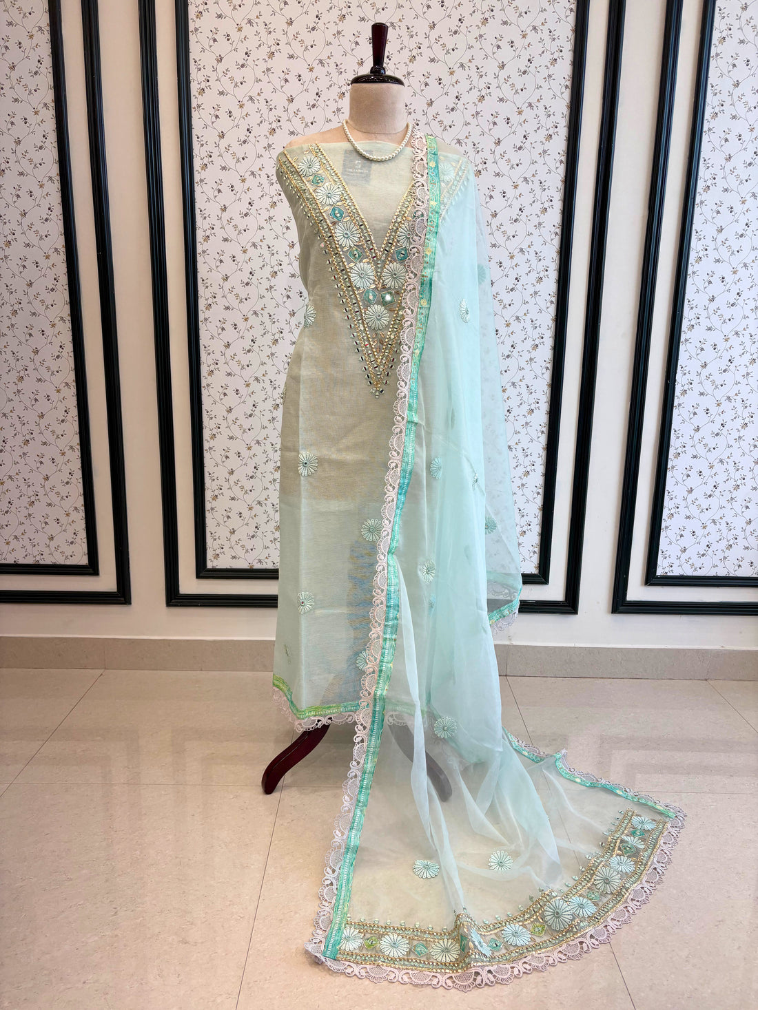 Kota doriya designer unstitched suit - The Zareesh