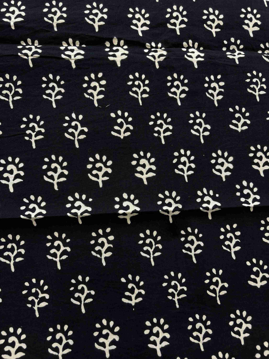 Black Jaipuri handblock printed cotton suit styled for casual ethnic wear
