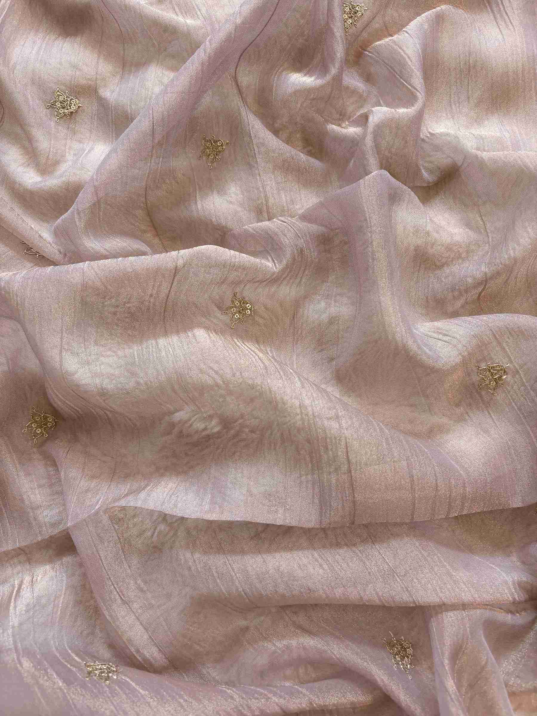 Designer Tissue silk unstitched suit - The Zareesh