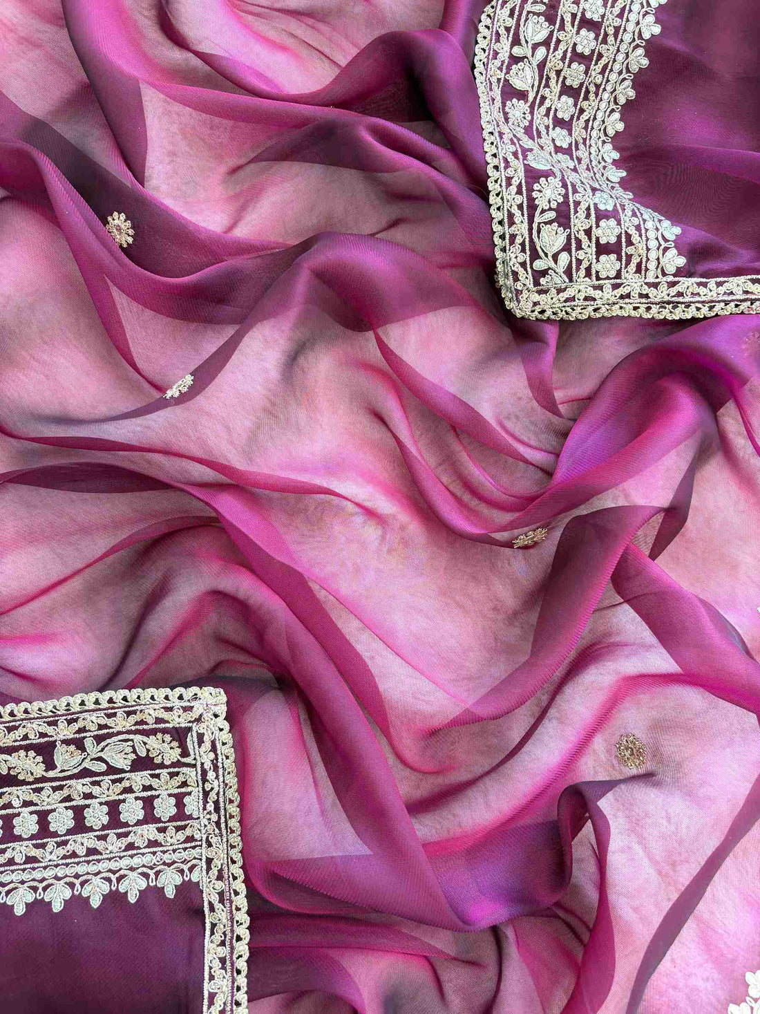 Satin Organza Unstitched Suit Set - The Zareesh