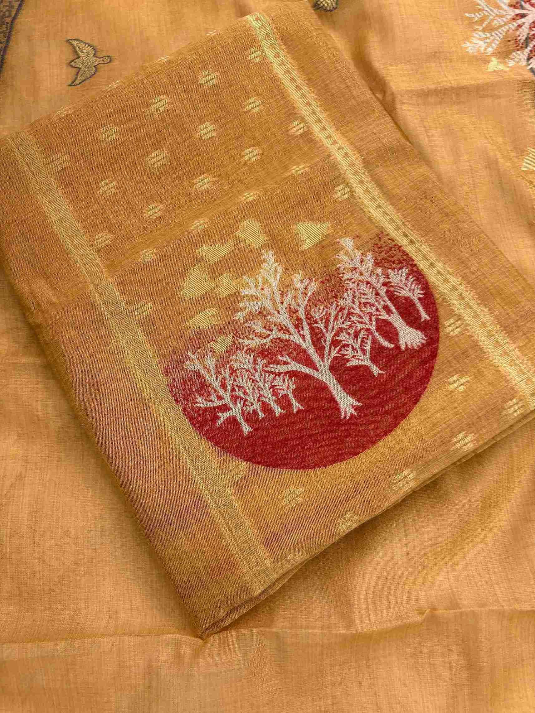 Pure Jaamdani Semi Formal Unstitched Suit - The Zareesh