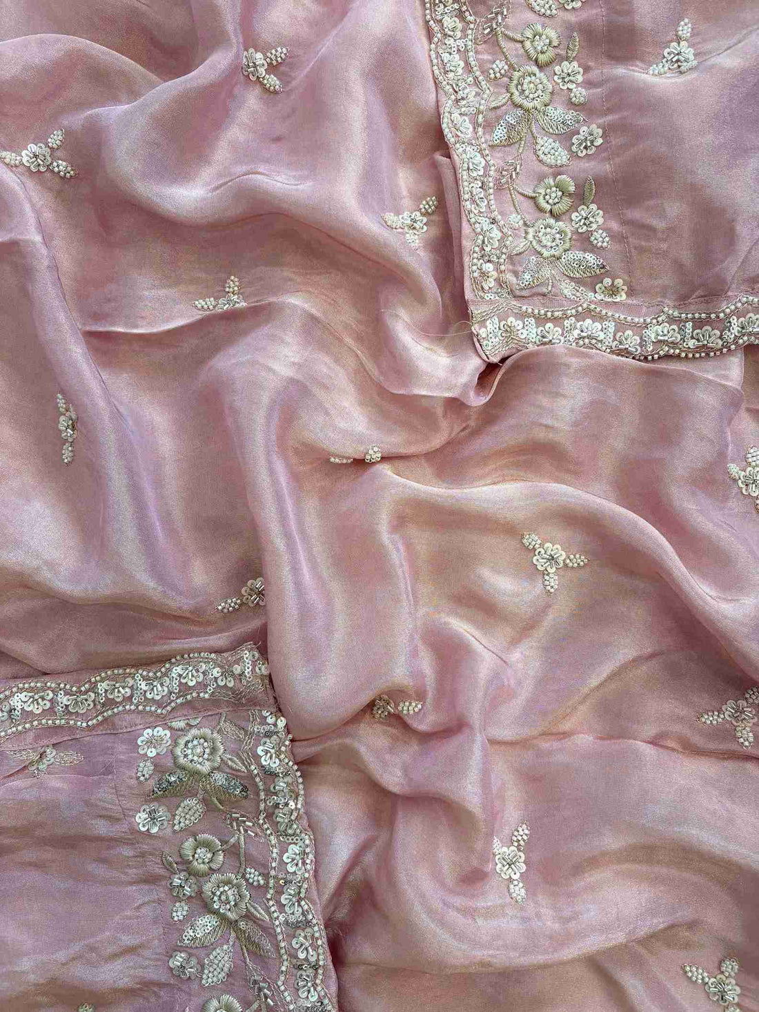 Designer Inspired Pure Soft Tissue Party and Wedding Wear Unstitched Suit