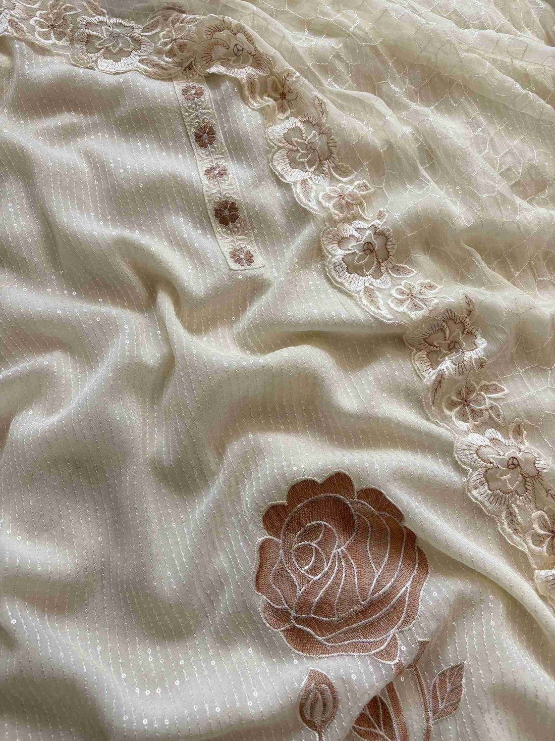 georgette unstitched suit party wear with chiffon dupatta