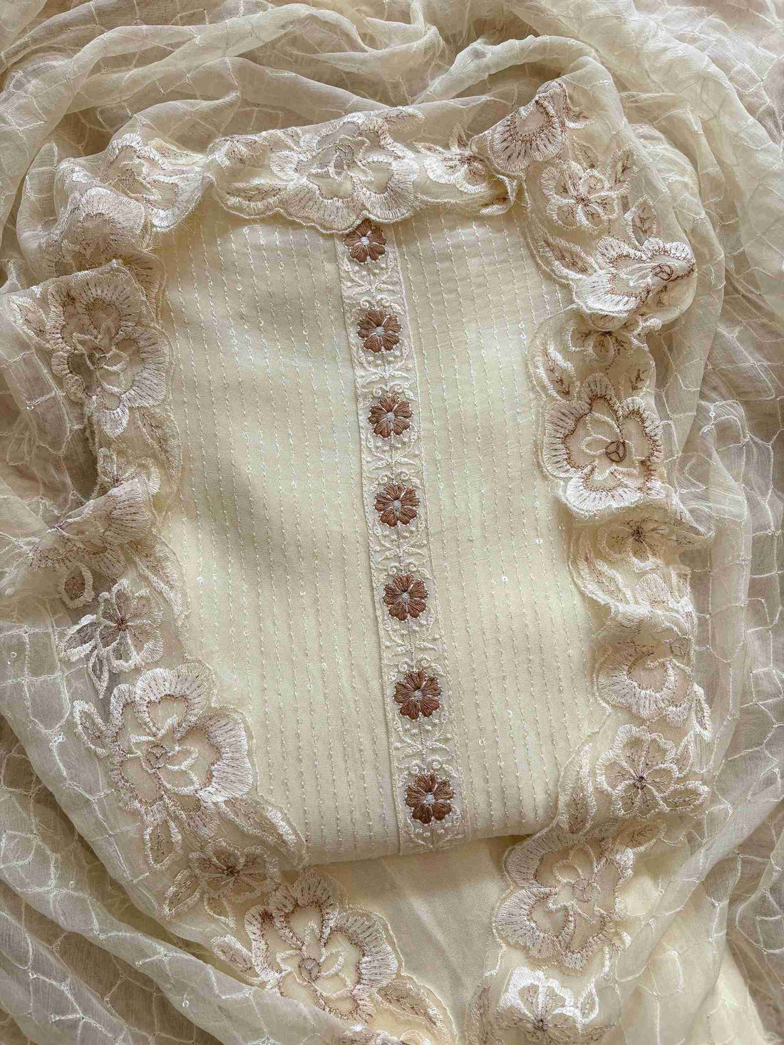 georgette unstitched suit party wear with chiffon dupatta