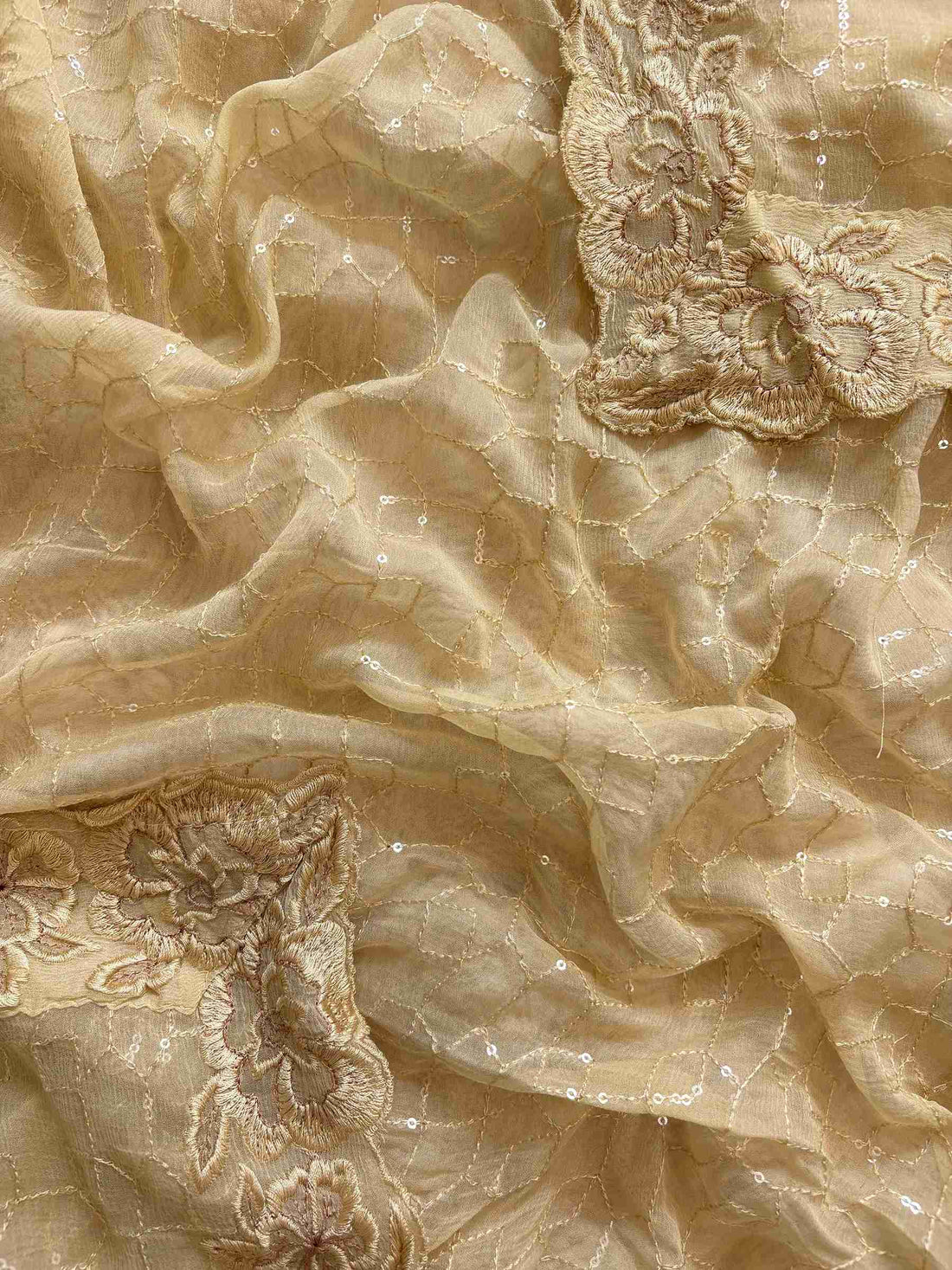 georgette unstitched suit party wear with chiffon dupatta