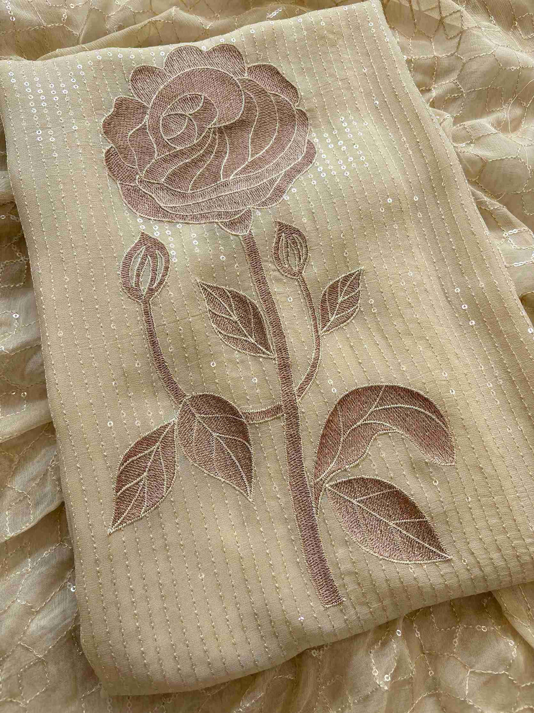 georgette unstitched suit party wear with chiffon dupatta