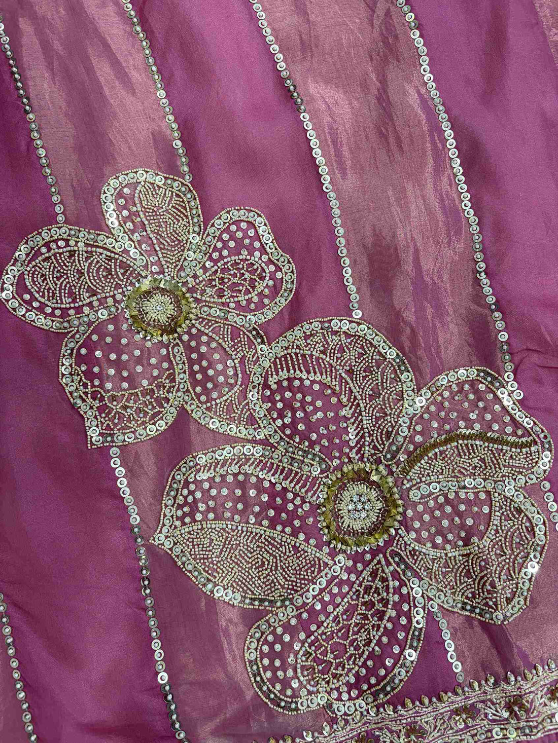 Smooth pink opada silk bottom fabric for premium ethnic wear