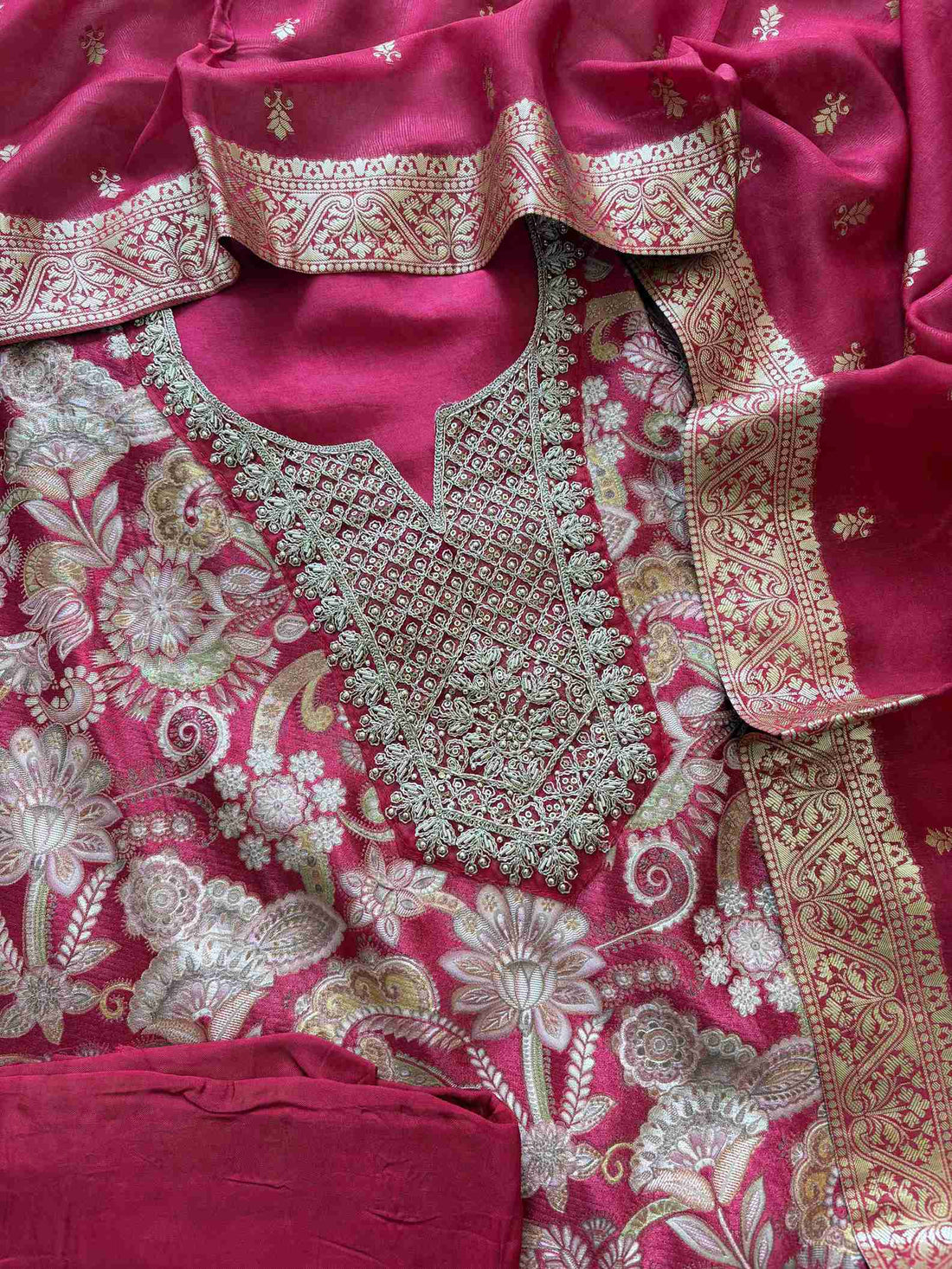 unstitched suit party wear