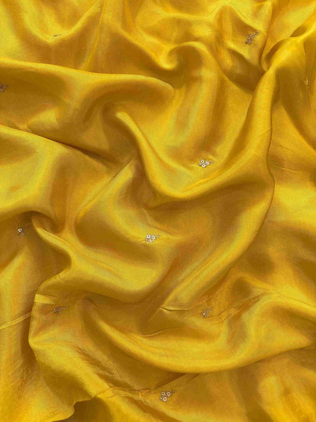 Matching yellow cotton silk bottom fabric for unstitched suit